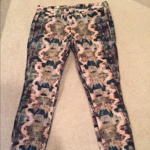 Madewell pastel patterned ankle length pants!